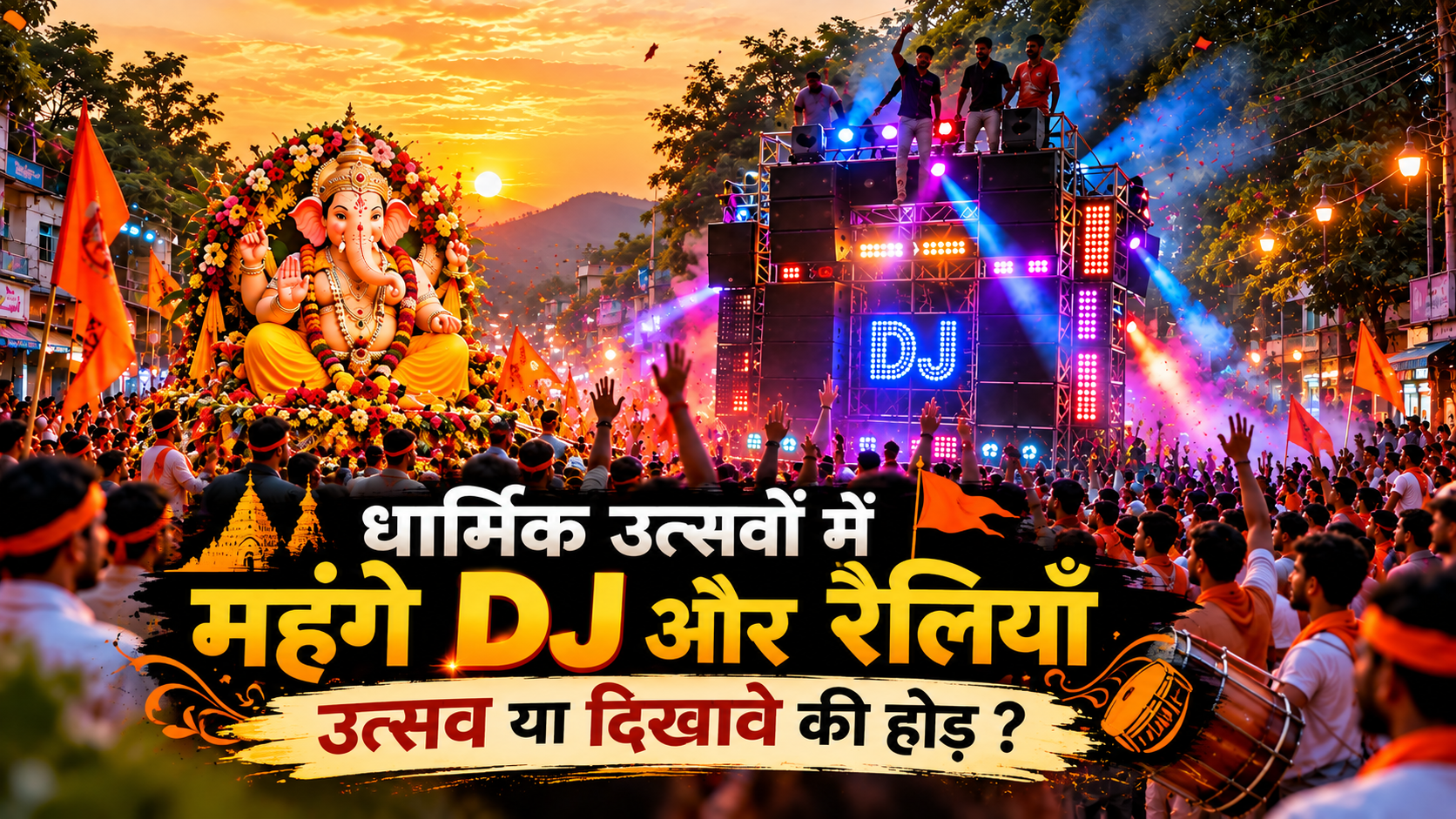 धार्मिक उत्सवों में महंगे DJ और रैलियाँ: आस्था, उत्सव या दिखावे की होड़?
